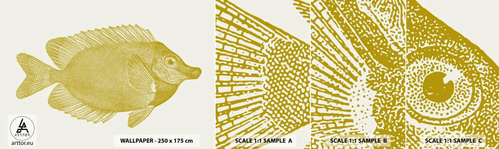 Campione di Fotomurale Adesivo Deluxe Sticker - Pesce e basta - Pescare, Mare, Animale - 100x30 cm