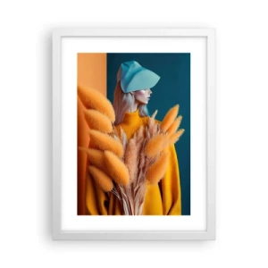 Poster in cornice bianca - Ritratto soffice - 30x40 cm