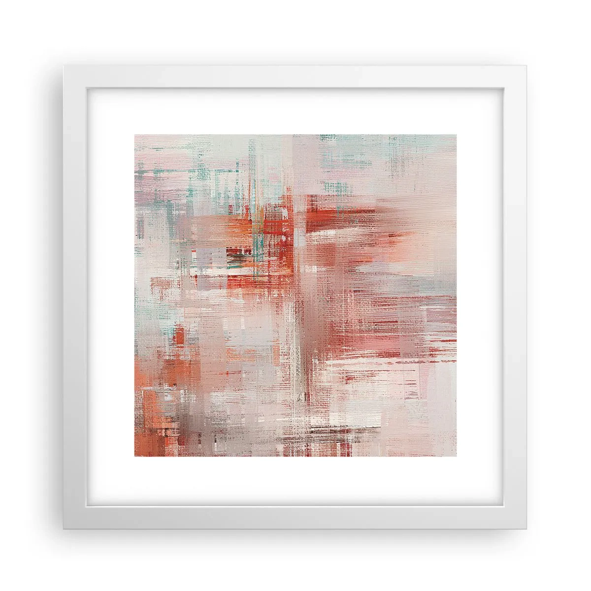 Poster in cornice bianca - Nebbiose e rosate - 30x30 cm