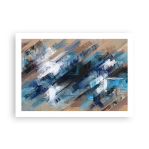 Poster - Sulla diagonale blu - 70x50 cm