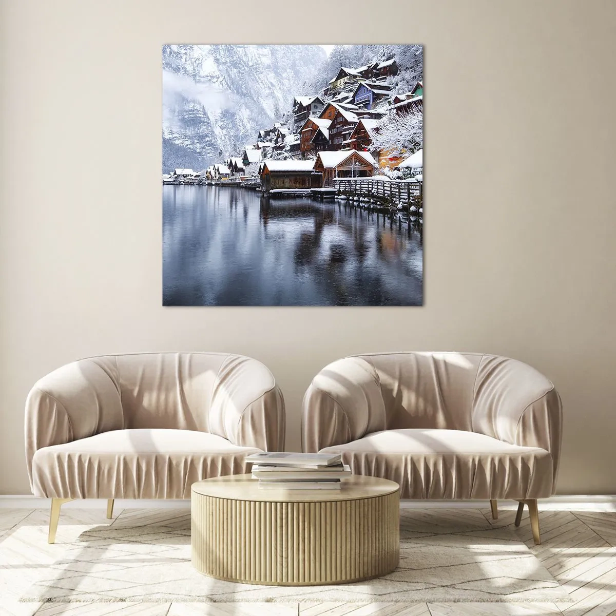 Quadro su vetro - Decorazione invernale - 30x30 cm