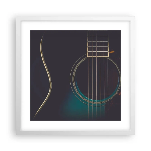 Poster in cornice bianca - L'attimo prima del suono - 40x40 cm