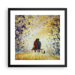 Poster in cornice nera - Attimo magico - 40x40 cm