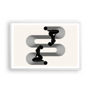 Poster in cornice bianca - Simmetria sensuale - 91x61 cm