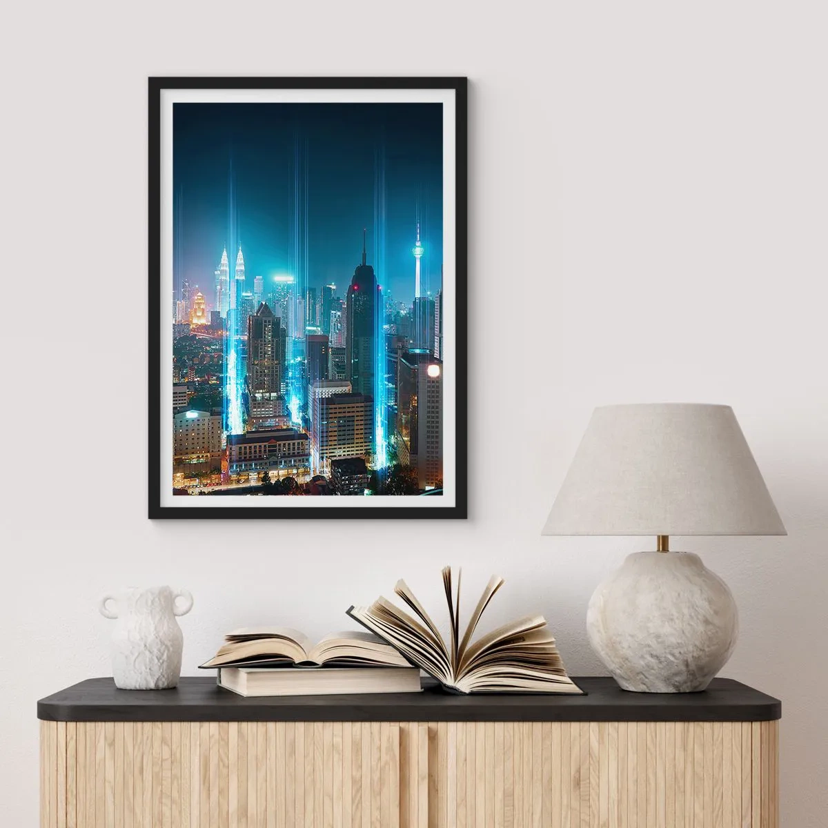 Poster in cornice nera - Da Berlino al cielo - 40x50 cm