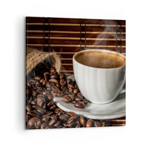 Quadro su tela - Stampe su Tela - Nero del carbone, trasparenza dell'ambra - 60x60 cm