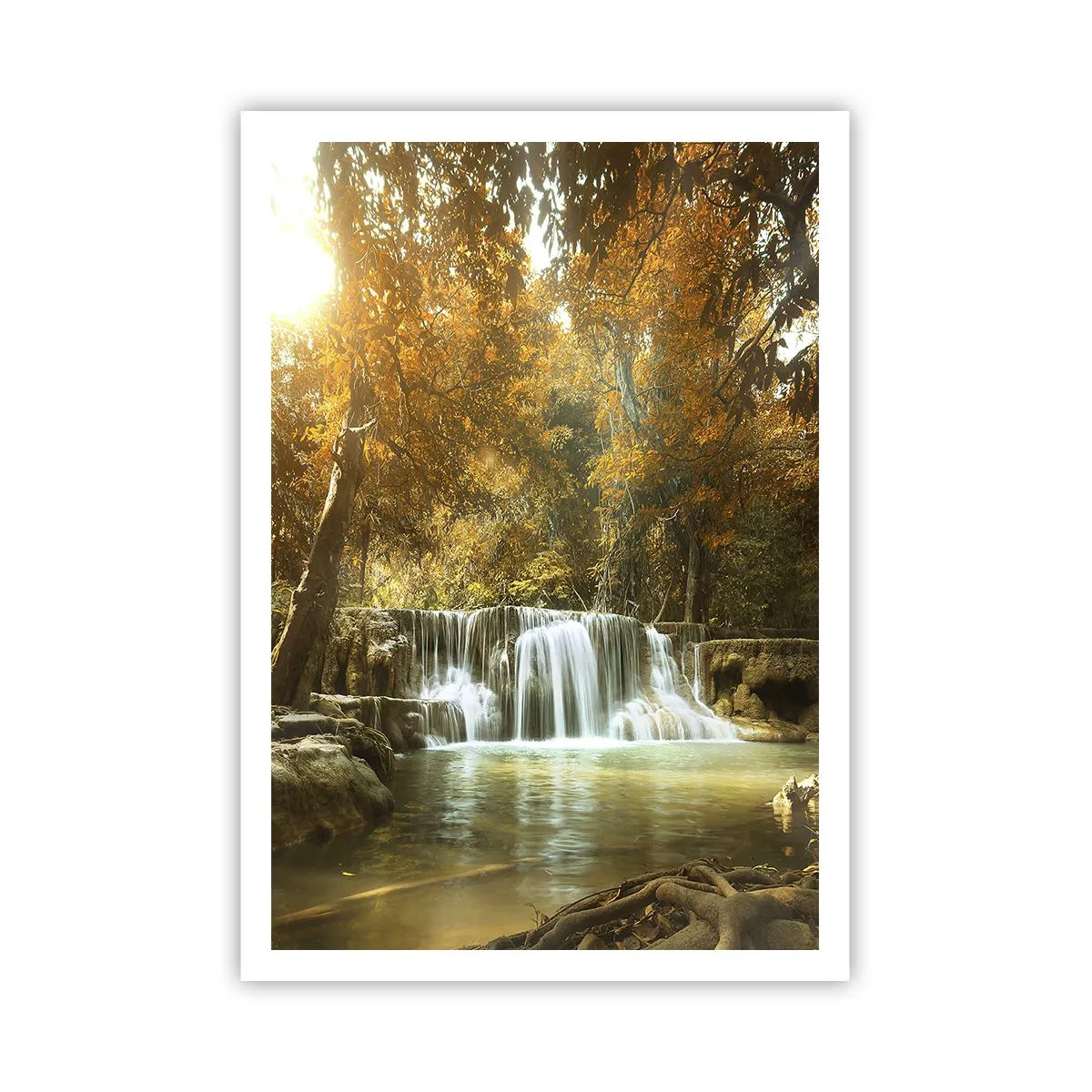 Poster - Cascata nel parco - 70x100 cm