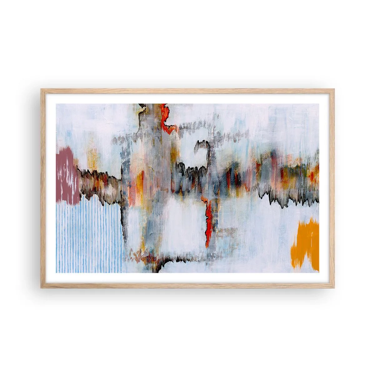 Poster in cornice rovere chiaro - Scritto sull'acqua - 91x61 cm