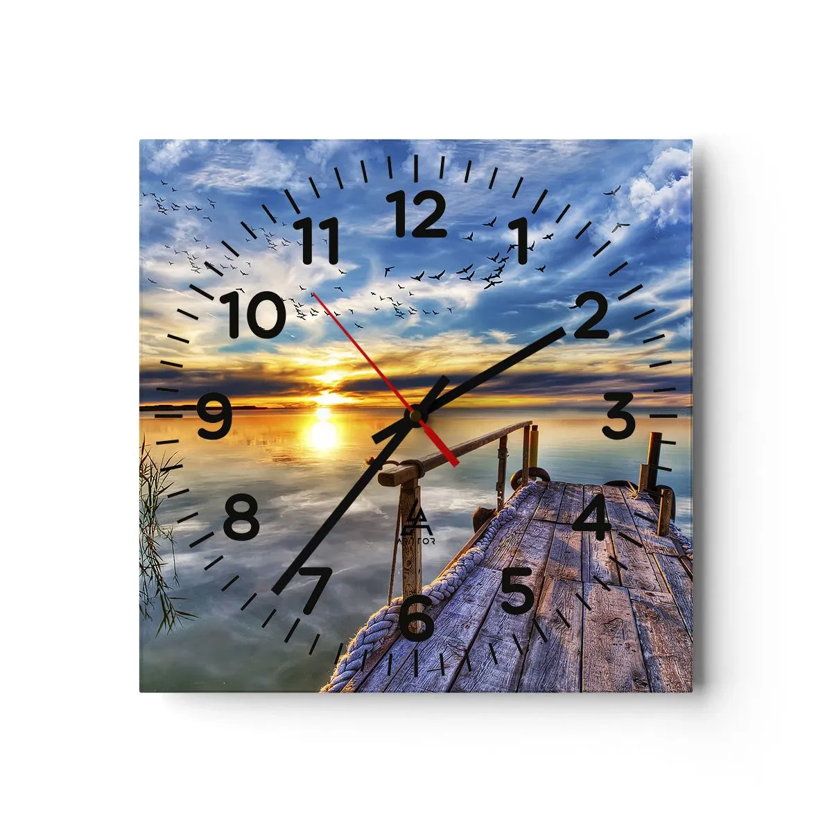 Orologio da parete - Orologio in Vetro - Il vento è andato a dormire - 30x30 cm