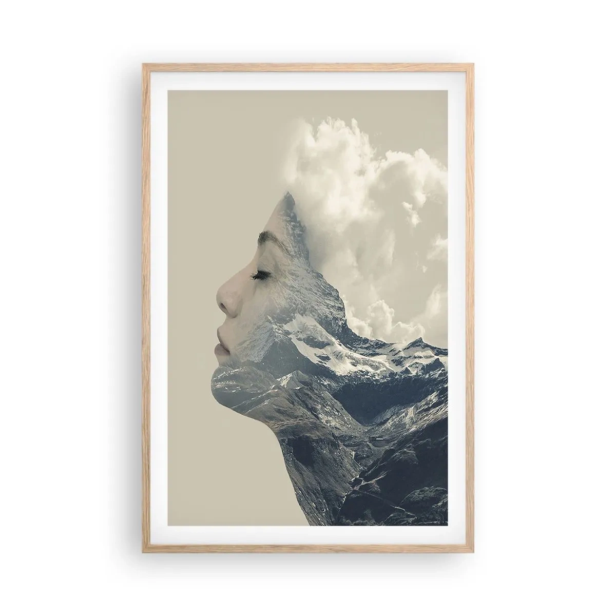 Poster in cornice rovere chiaro - La bellezza degli elementi - 61x91 cm