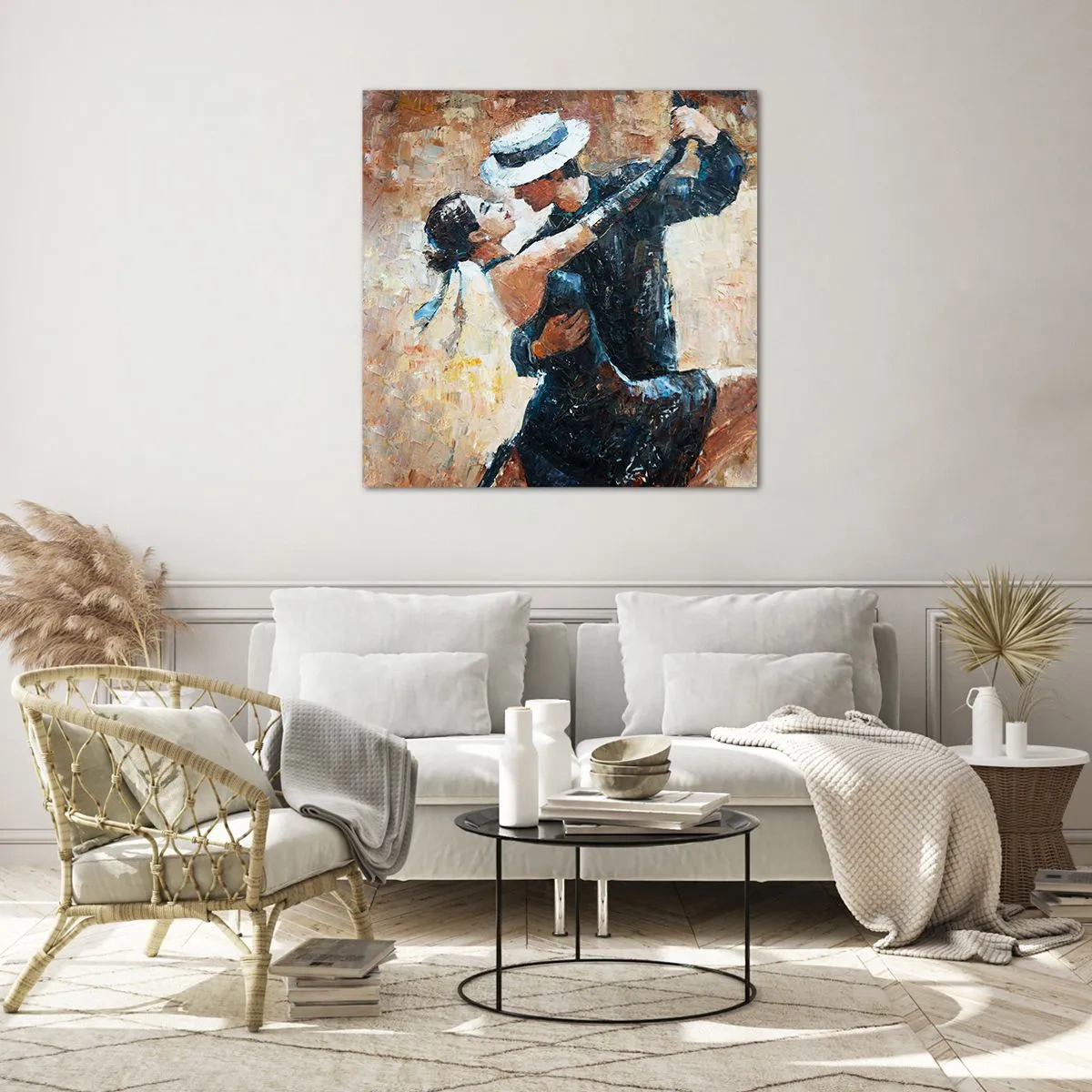 Quadro su vetro - Alla Rodolfo Valentino - 70x70 cm