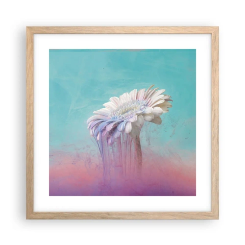 Poster in cornice rovere chiaro - L'aldilà dei fiori - 40x40 cm