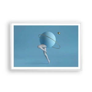 Poster in cornice bianca - E i pianeti folleggiano - 91x61 cm