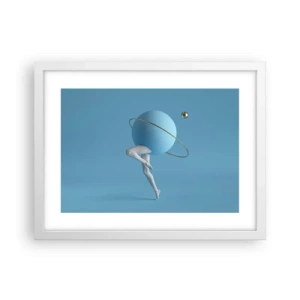 Poster in cornice bianca - E i pianeti folleggiano - 40x30 cm