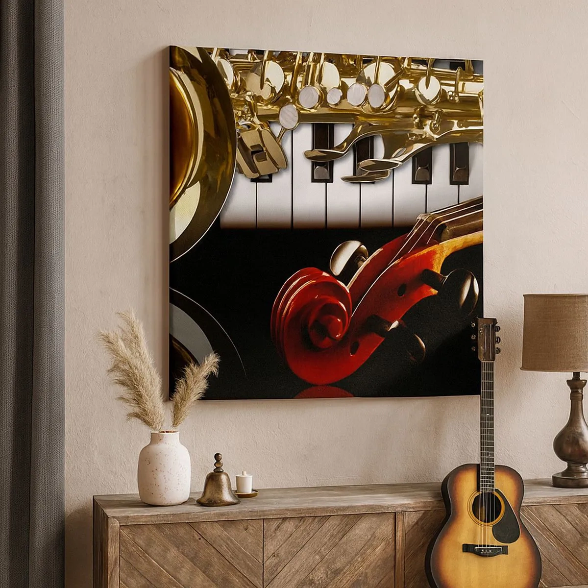 Quadro su tela - Stampe su Tela - Metallo, legno e avorio - 30x30 cm