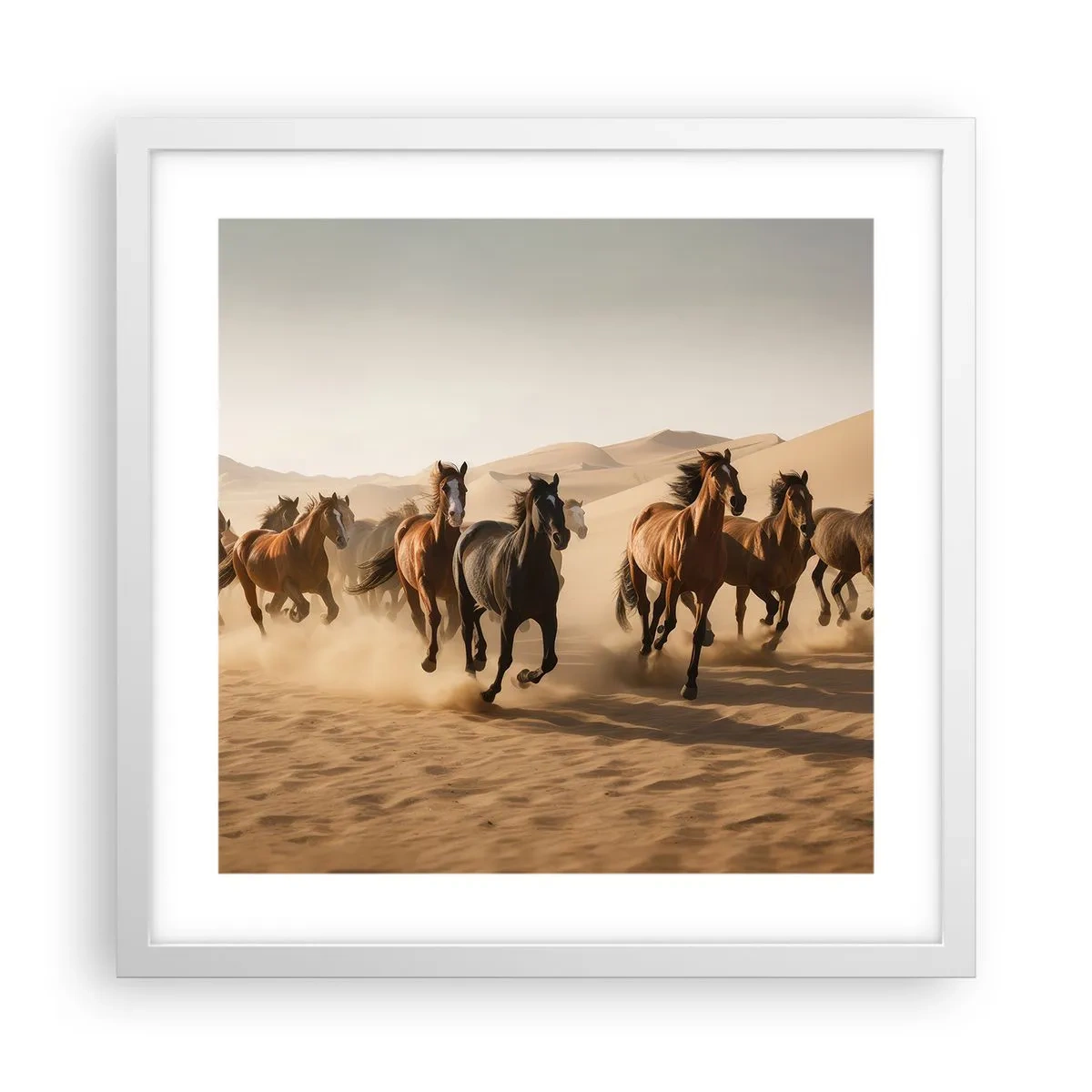 Poster in cornice bianca - Liberi come il vento - 40x40 cm