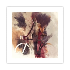 Poster - Nelle forme di marmo un'anima da ciclista - 40x40 cm