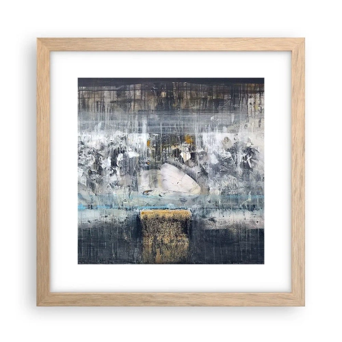 Poster in cornice rovere chiaro - Talvolta è facile, talvolta è difficile - 30x30 cm