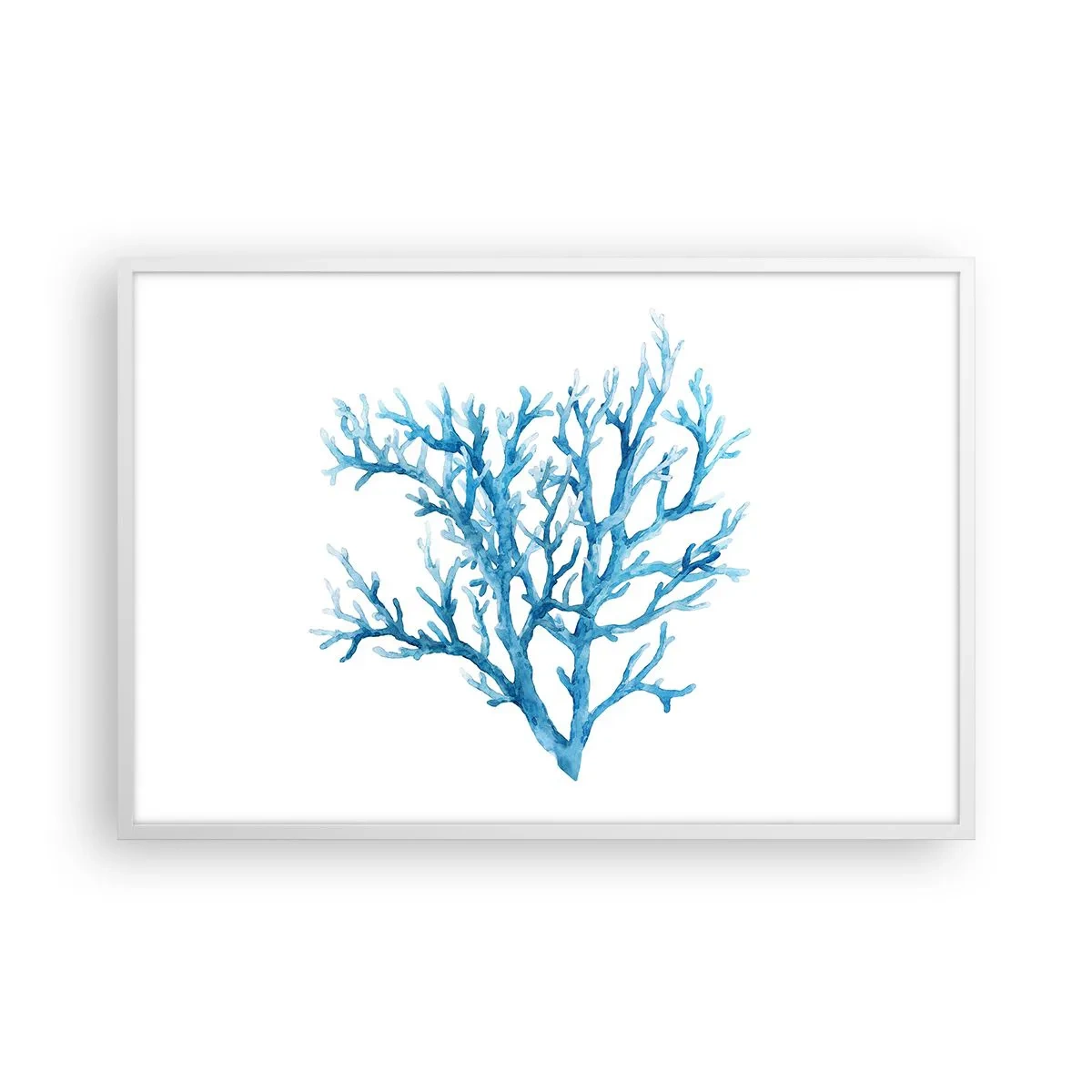 Poster in cornice bianca - Filigrana marina - 91x61 cm