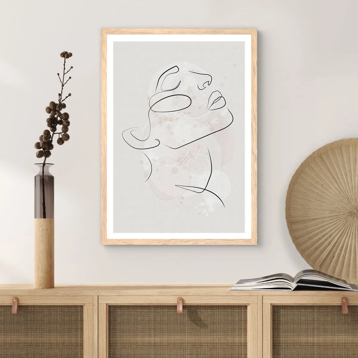 Poster in cornice rovere chiaro - Profilo di sogno - 30x40 cm