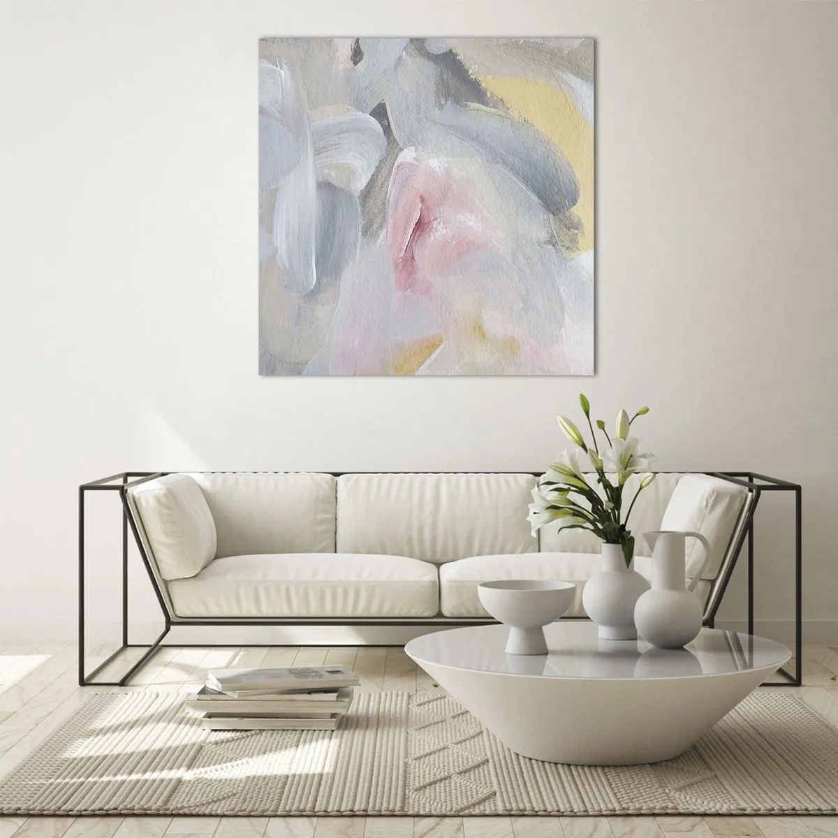 Quadro su vetro - Nel mondo pastello - 30x30 cm