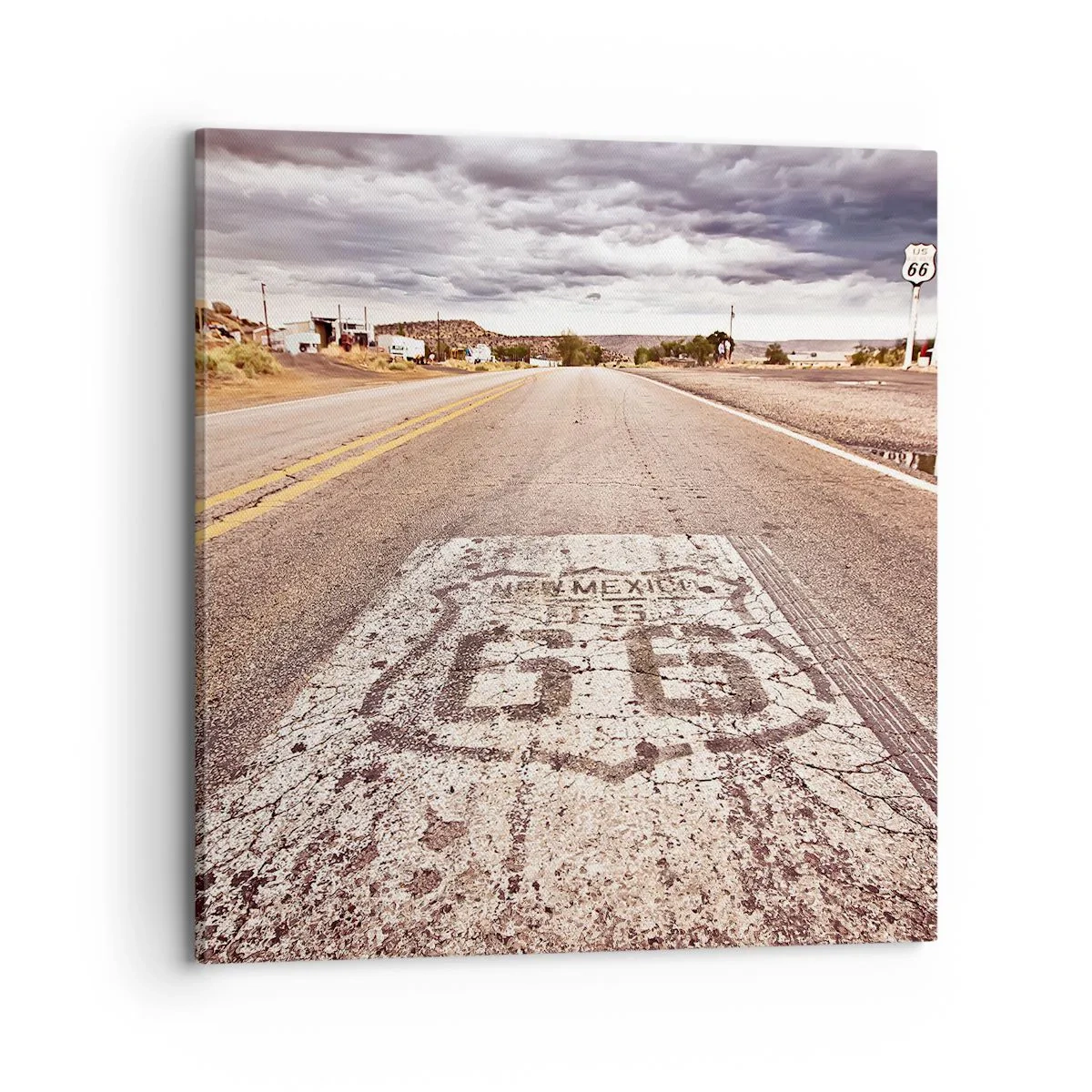 Quadro su tela - Stampe su Tela - La Route 66: una leggenda americana - 70x70 cm