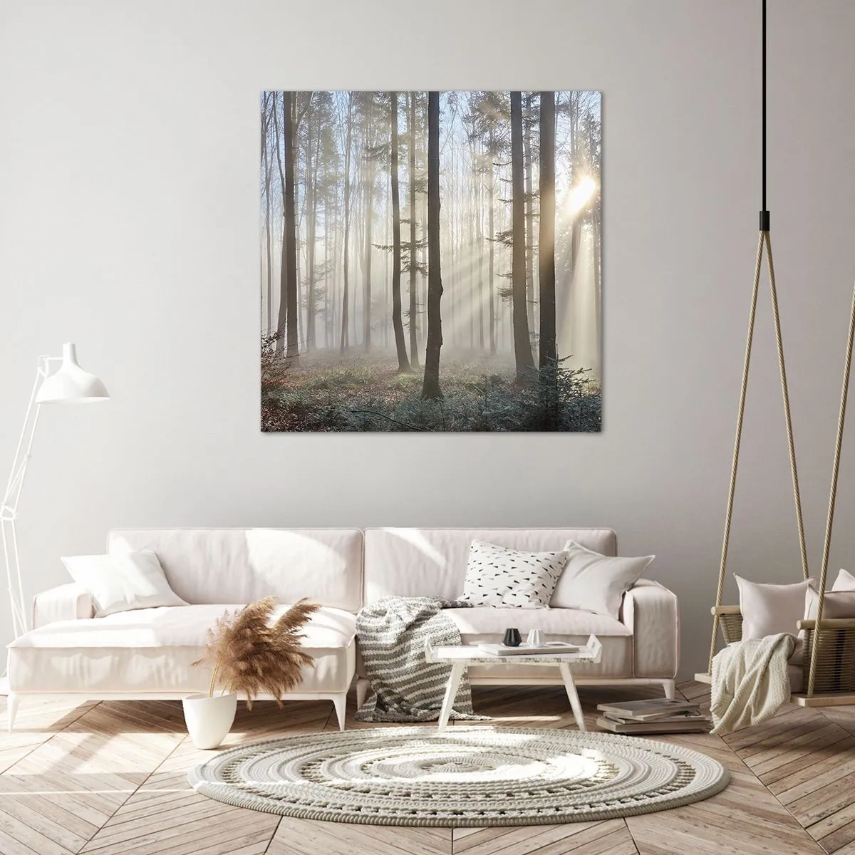 Quadro su tela - Stampe su Tela - Anche la nebbia si è svegliata - 40x40 cm