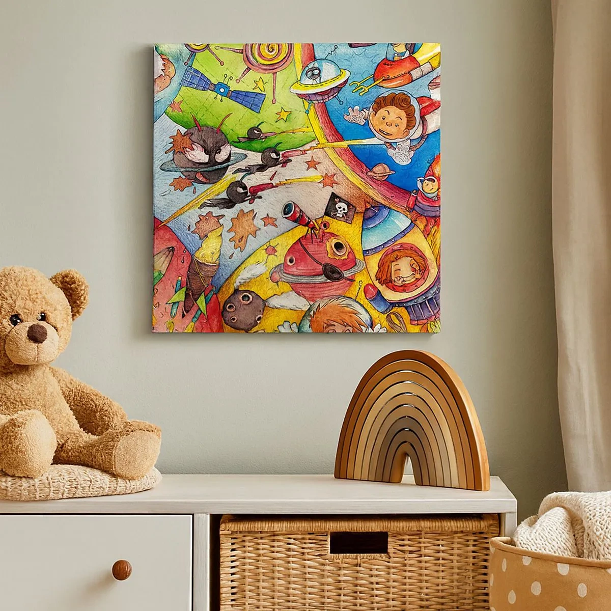 Quadro su tela - Stampe su Tela - La grande avventura nel cosmo - 30x30 cm