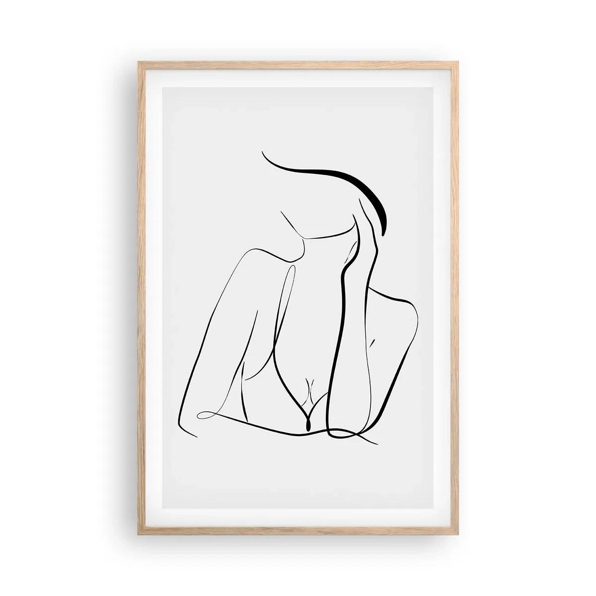 Poster in cornice rovere chiaro - Sull'onda dei sogni - 61x91 cm