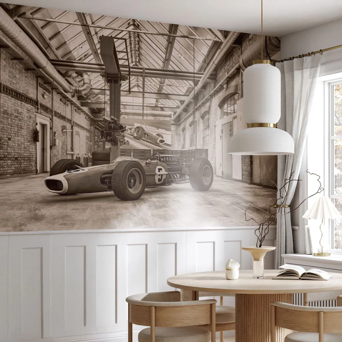 Fotomurale su misura Premium Canvas - Il riposo del vincitore - Formula 1, retrò, Settore automobilistico
