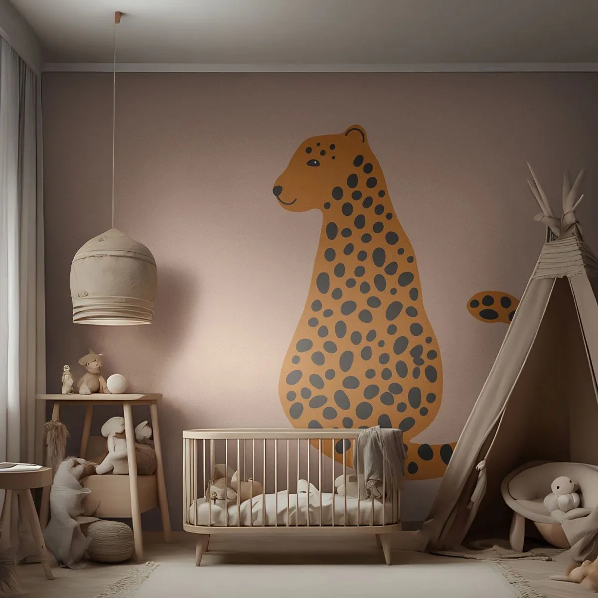 Fotomurali Autoadesivo Deluxe Sticker - Il leopardo è un motivo di moda - Per bambini, Pantera, Animali - 250x175 cm