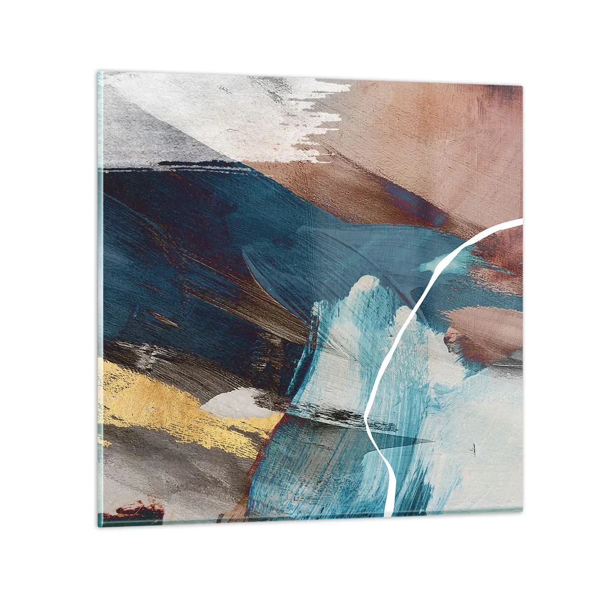 Quadro su vetro - Con forza ed energia - 50x50 cm