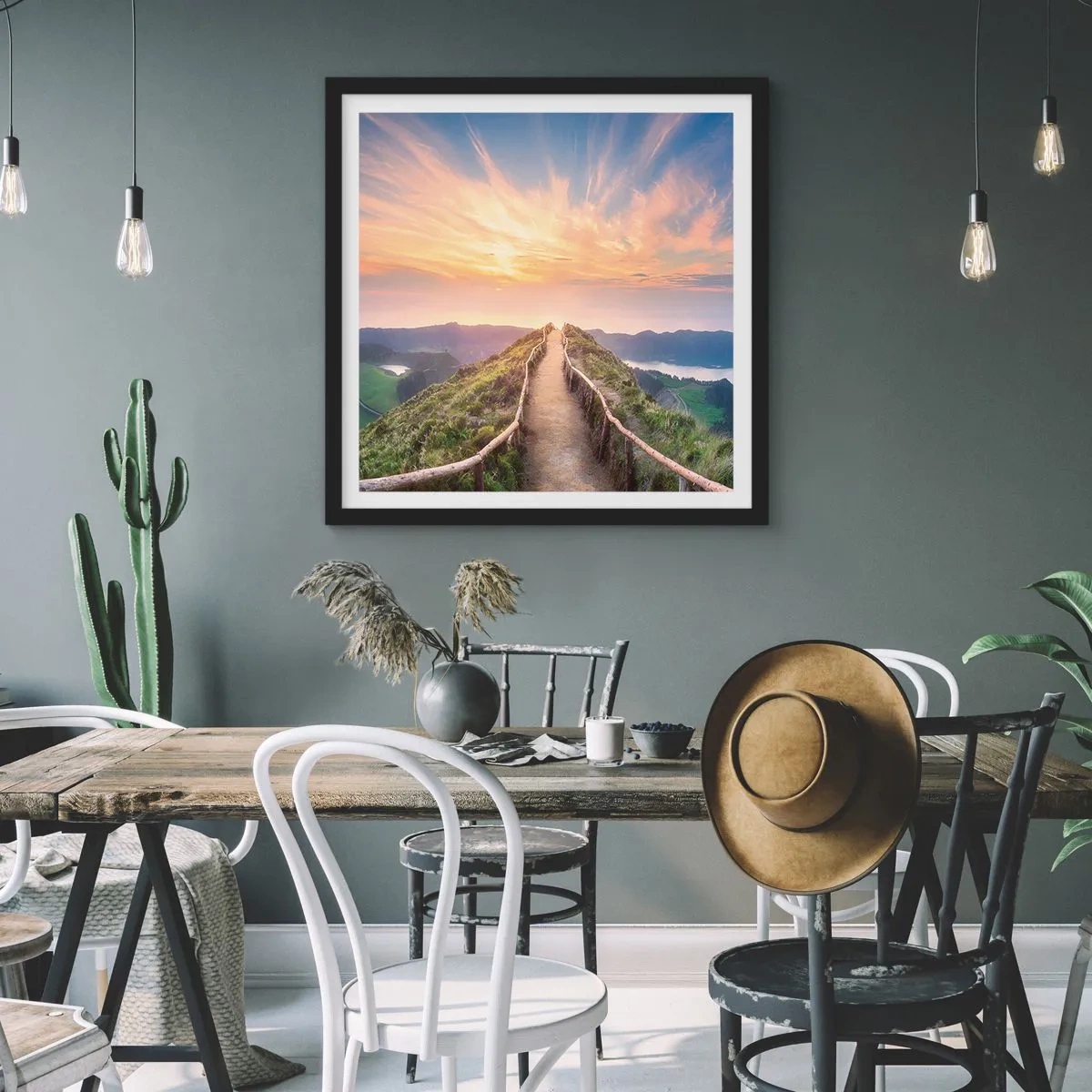Poster in cornice nera - Vicino al cielo - 30x30 cm