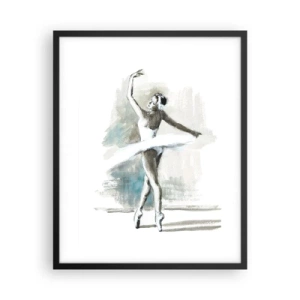 Poster in cornice nera - Tramutata in un cigno - 40x50 cm