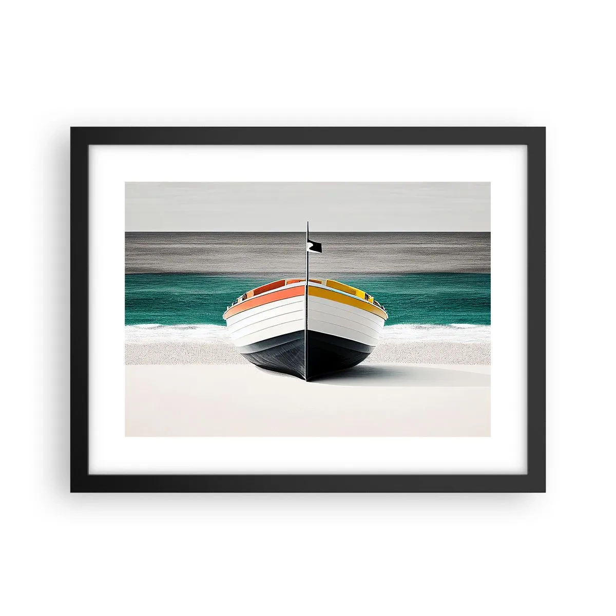 Poster in cornice nera - Al suo posto - 40x30 cm