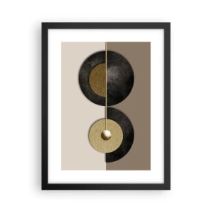 Poster in cornice nera - Variazioni attorno al cerchio - 30x40 cm