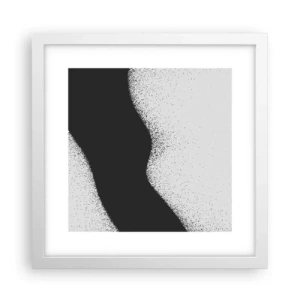 Poster in cornice bianca - Equilibrio fluido - 30x30 cm