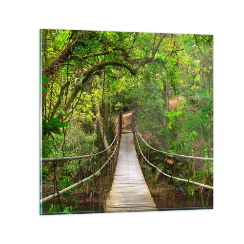 Quadro su vetro - Perché nel giardino crescono i rampicanti - 60x60 cm