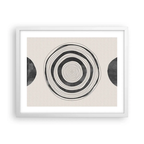 Poster in cornice bianca - Conta ciò che sta in mezzo - 50x40 cm