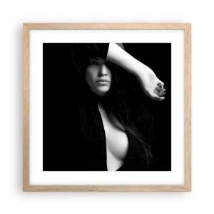 Poster in cornice rovere chiaro - Scuola di seduzione - 40x40 cm