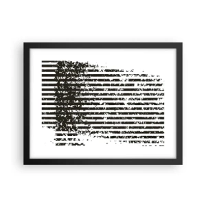 Poster in cornice nera - Ritmo e rumore - 40x30 cm