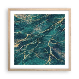 Poster in cornice rovere chiaro - La vena d'oro - 50x50 cm