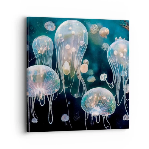 Quadro su tela - Stampe su Tela - Danza sottomarina - 40x40 cm
