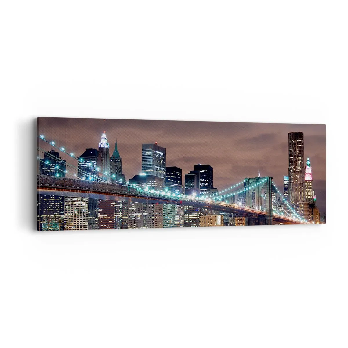 Quadro su tela - Stampe su Tela - Le luci della grande città - 90x30 cm