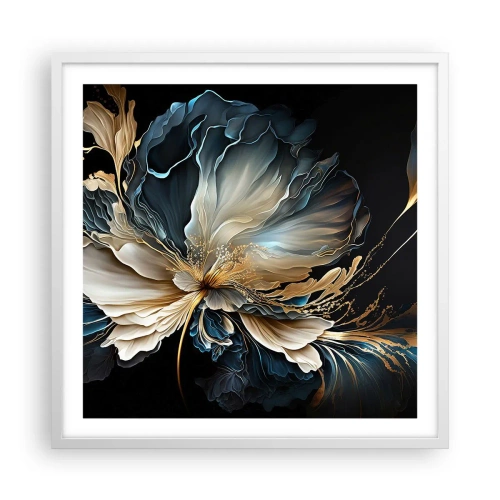 Poster in cornice bianca - Fantastico fiore di felce - 60x60 cm