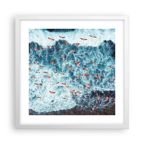 Poster in cornice bianca - Parata sotto il mare - 40x40 cm