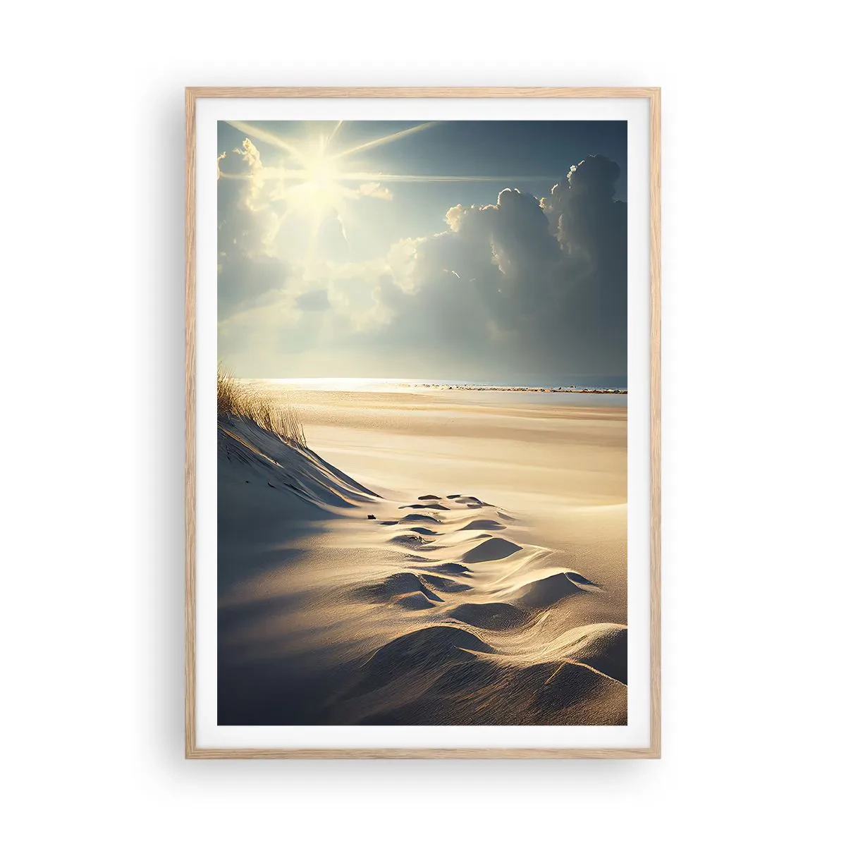 Poster in cornice rovere chiaro - Paesaggio rilassante - 70x100 cm