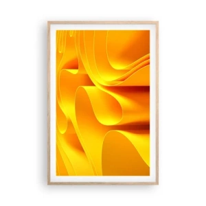 Poster in cornice rovere chiaro - Come onde di sole - 61x91 cm