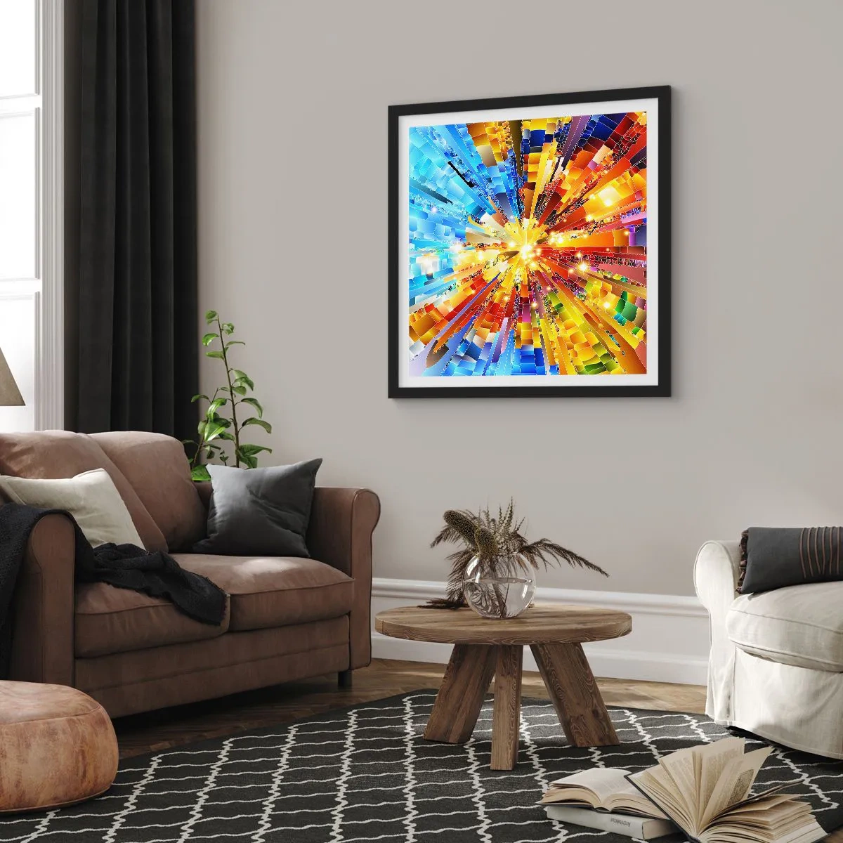 Poster in cornice nera - In medias res - 40x40 cm
