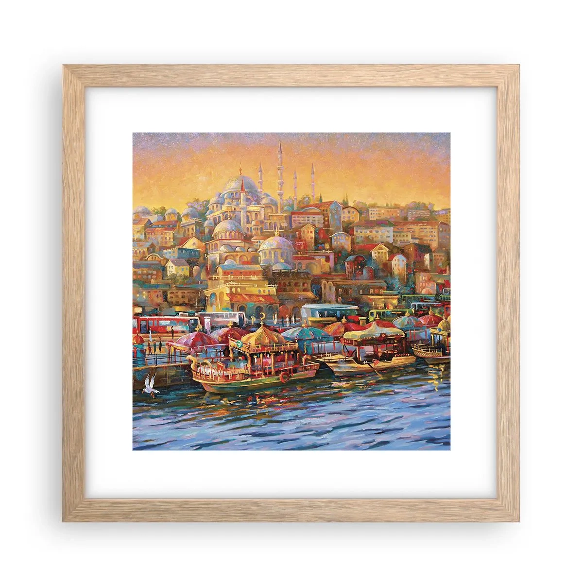 Poster in cornice rovere chiaro - Racconto da Istanbul - 30x30 cm